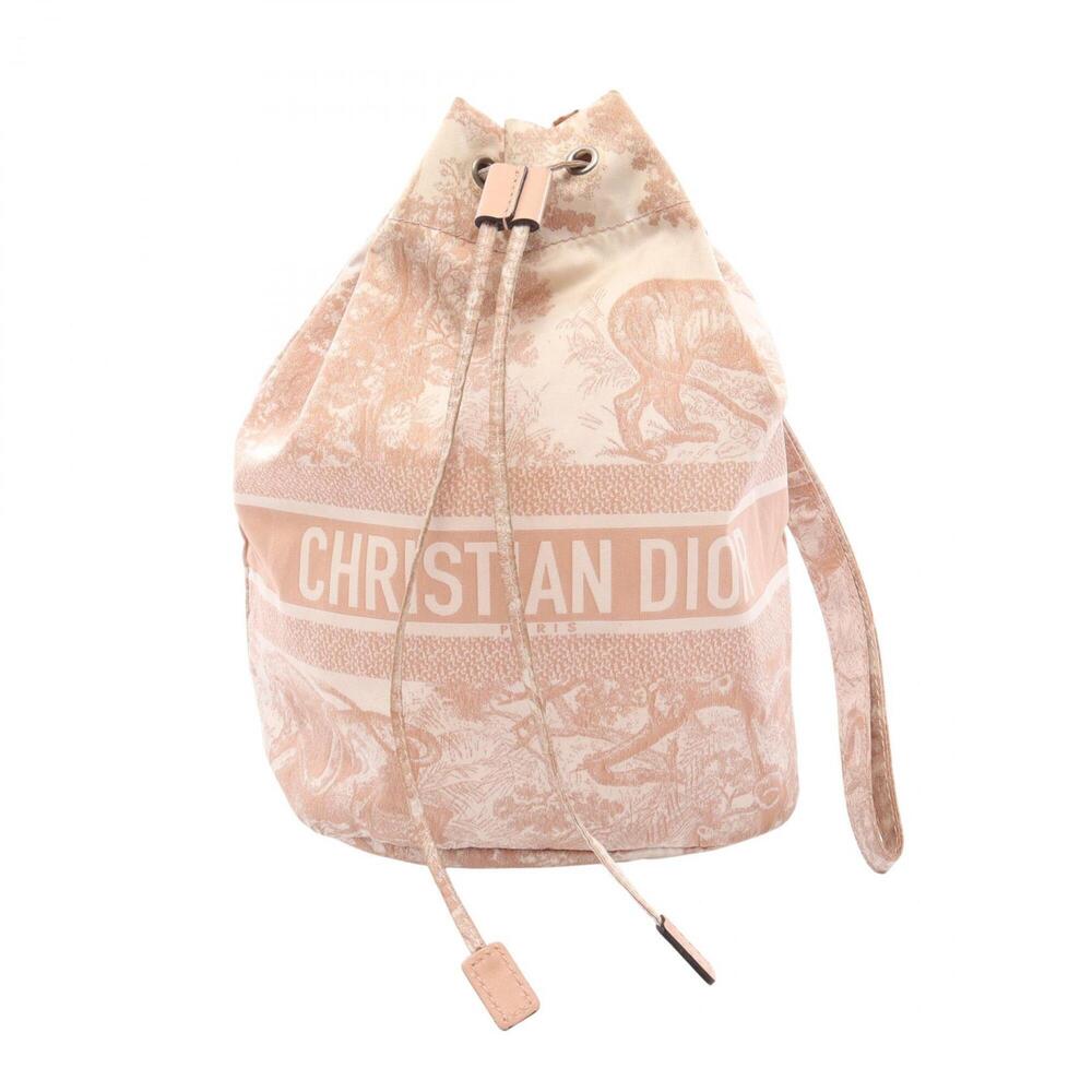 Christian Dior Dior Toile de Jouy Drawstring Handbag/Pouch, Nylon Leather, Wo...